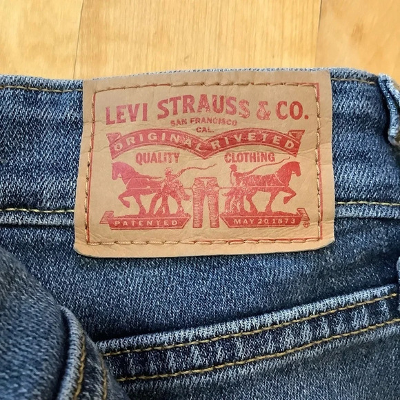 LEVI'S 721 Raw Hem Distressed Skinny Jeans Size 28 - Picture 8 of 14